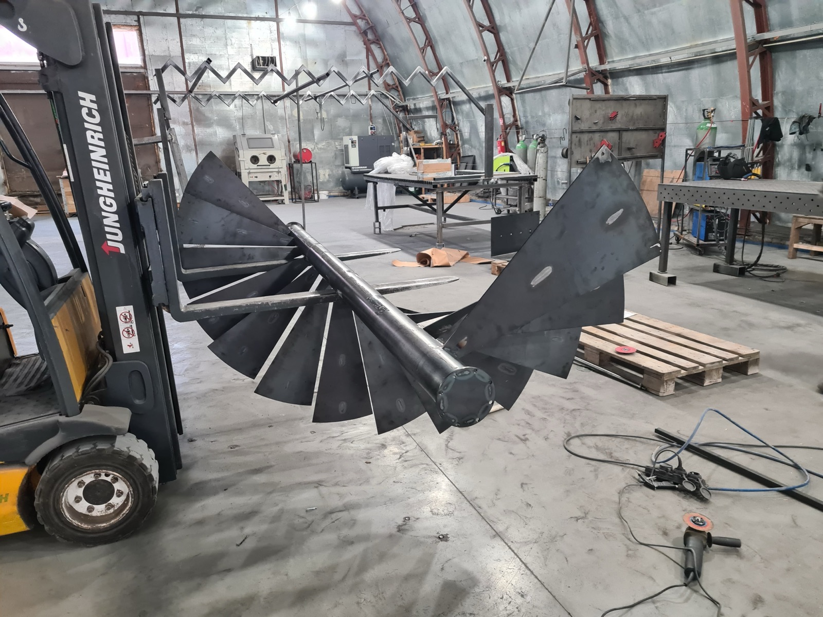 Inside the VS Projektai production facility.