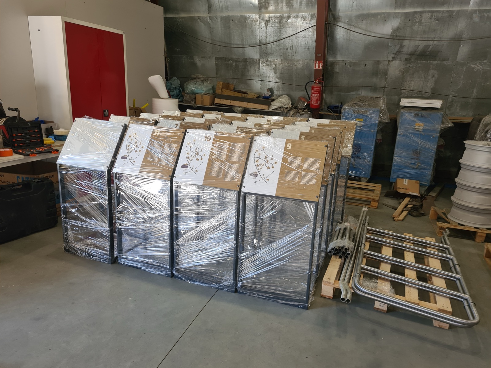 Inside the VS Projektai production facility.