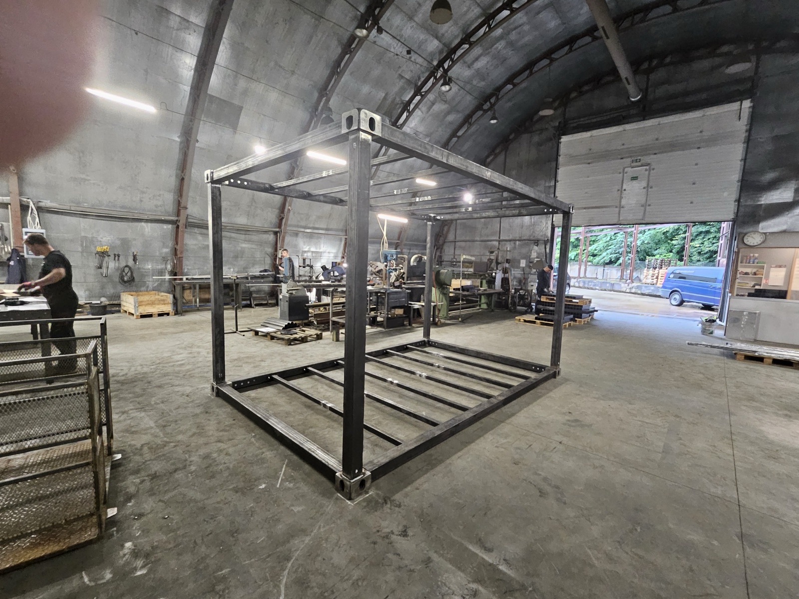 Inside the VS Projektai production facility.