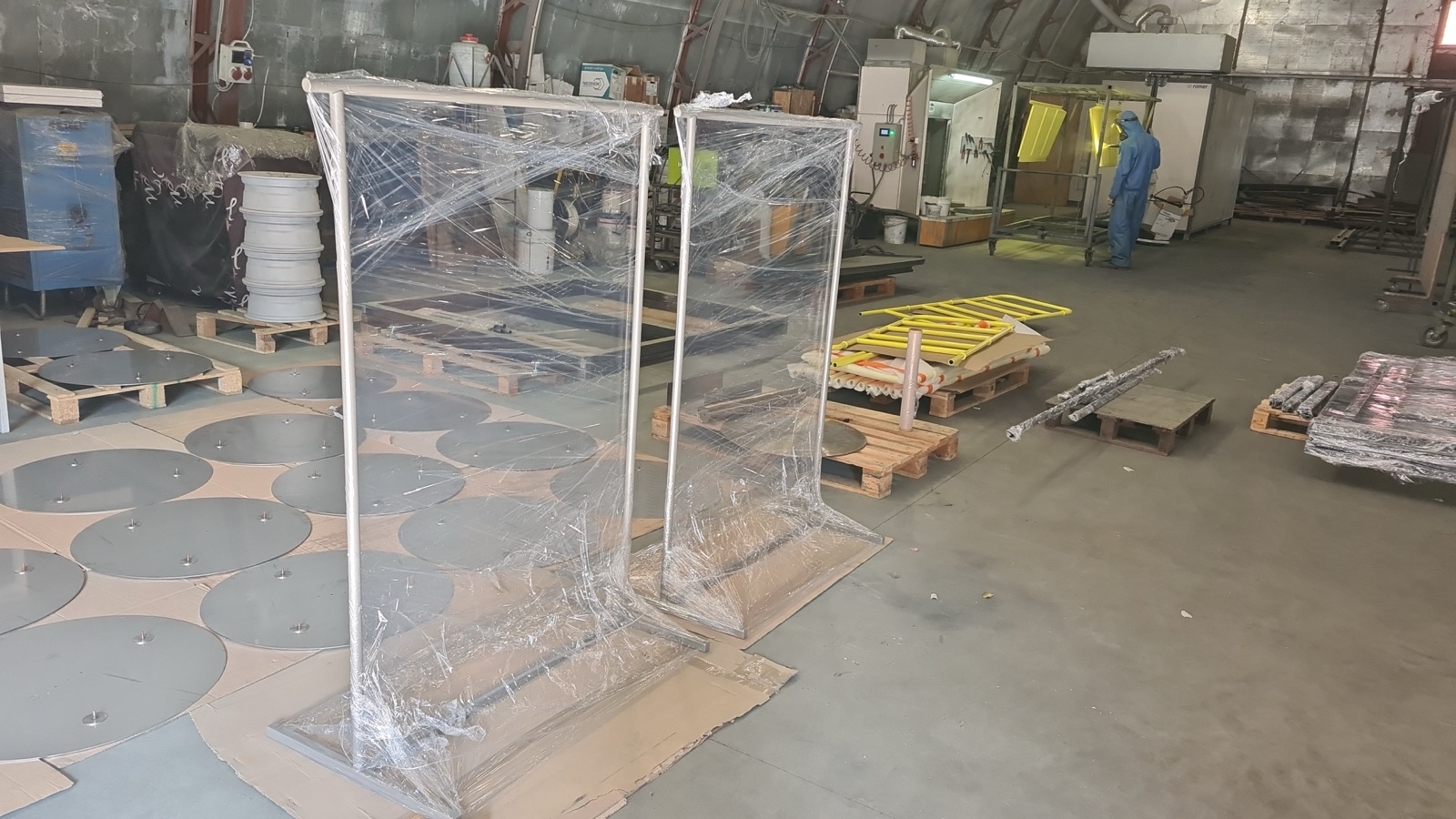Inside the VS Projektai production facility.